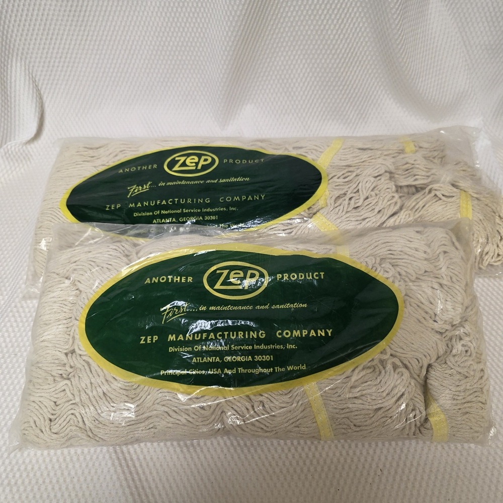 Zep Heavy Duty Commercial Loop-End Wet Mop Replacement Head Refills Lot of 2